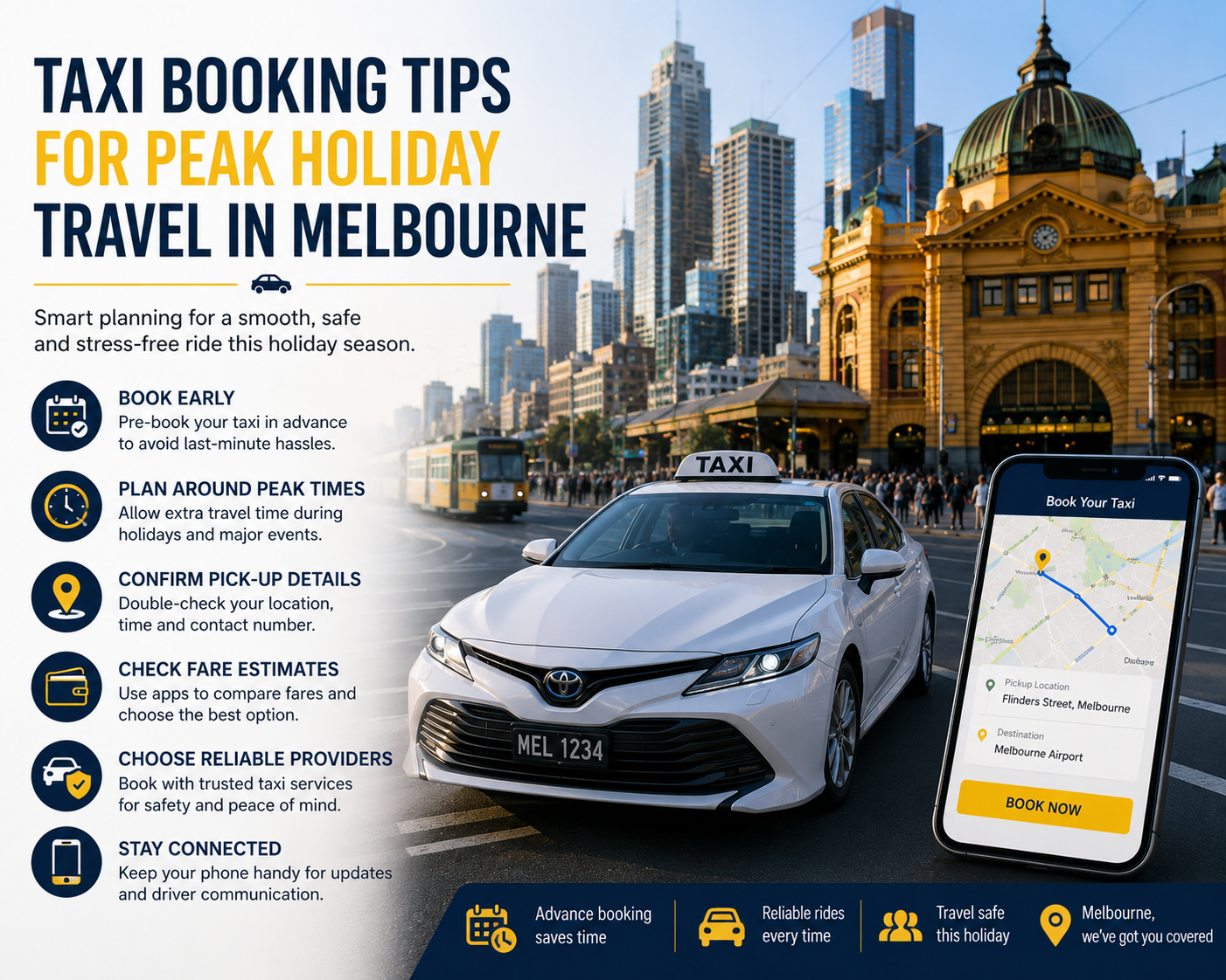 Taxi Booking Tips for Peak Holiday Travel in Melbourne